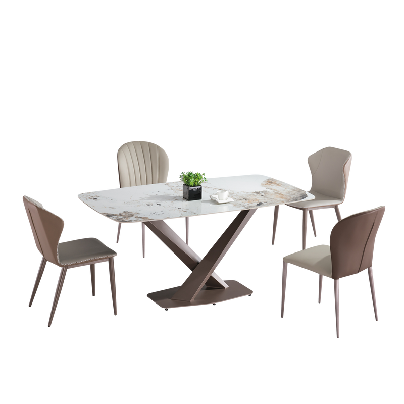 Cory Sintered Stone Dining Table (Carbon Steel Leg)