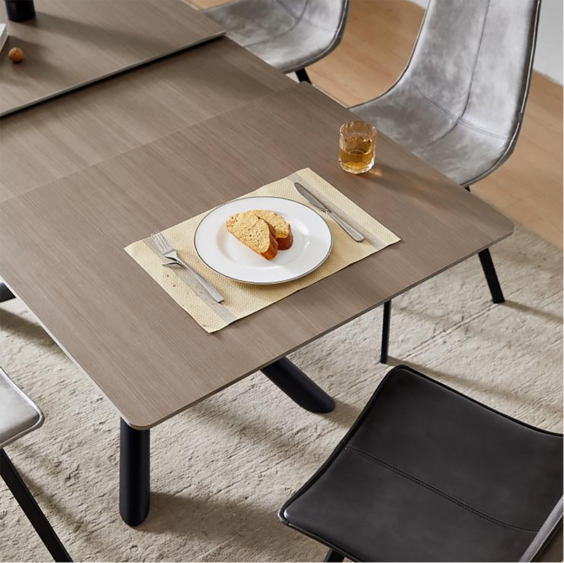 Monarch Sintered Stone Functional Dining Table (Carbon Steel Black Sand Leg)