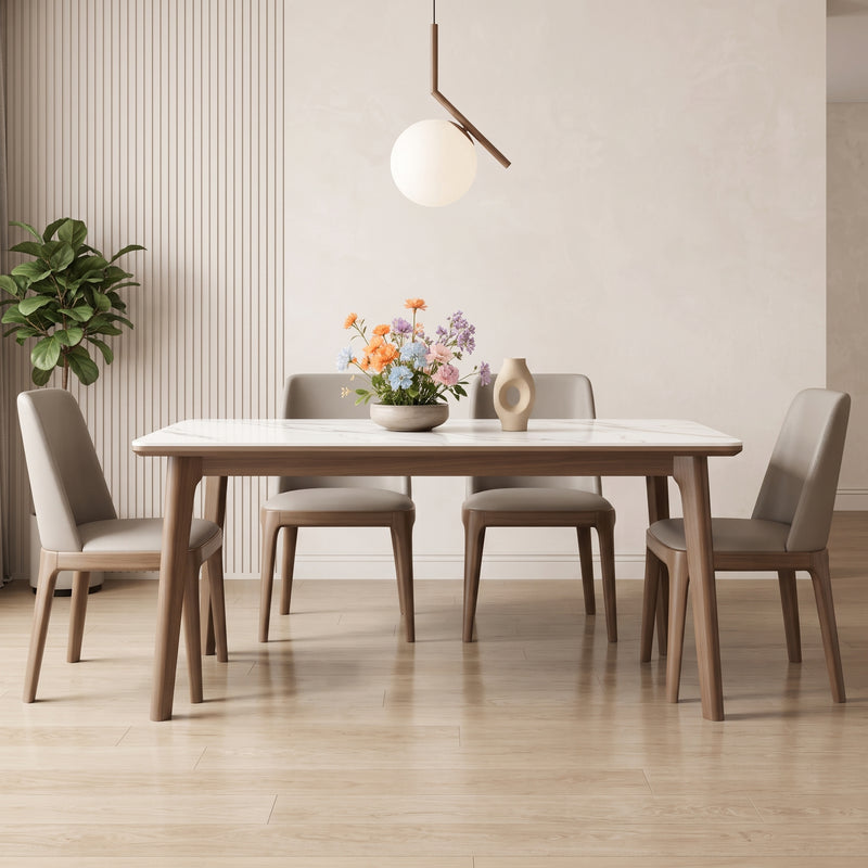 Kelso Sintered Stone Dining Table (w/ wood veneer)