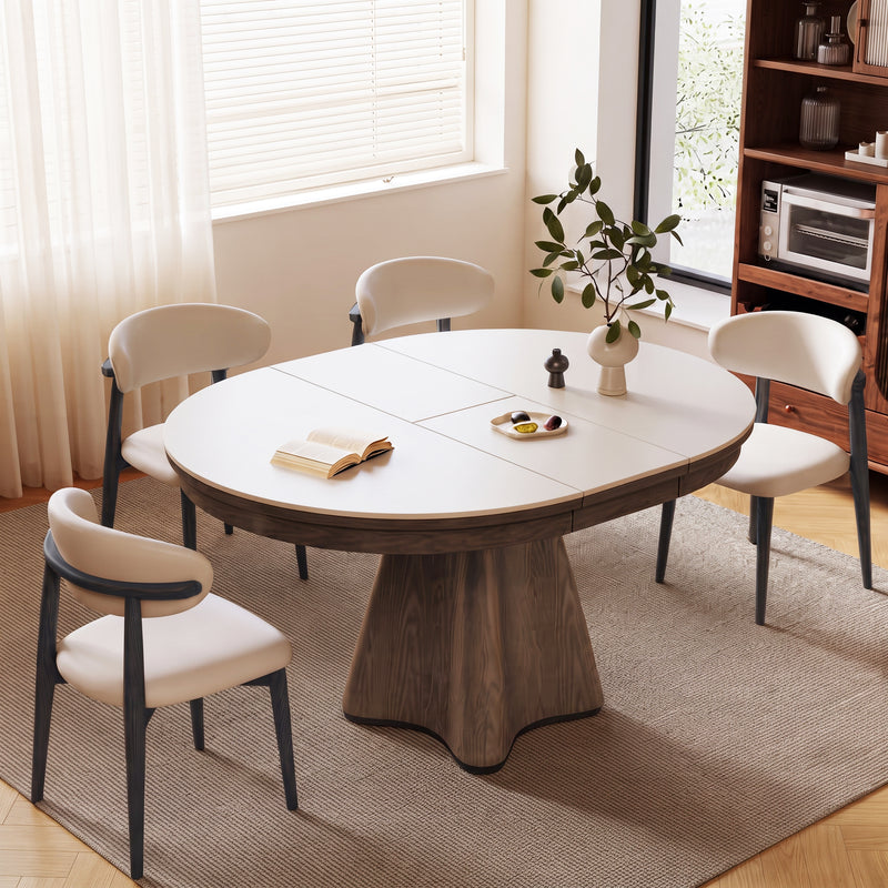 Karden Sintered Stone Extendable Dining Table (Wood Base)