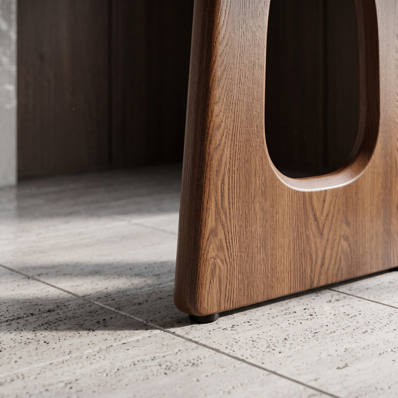 Kenso Sintered Stone Dining Table (Solid Wood w/ wood veneer)