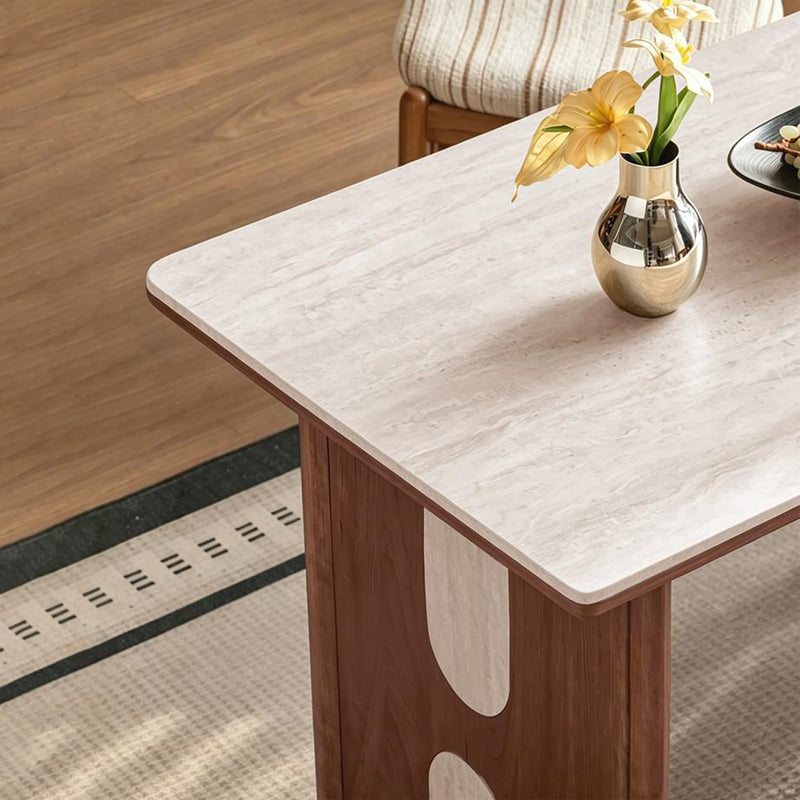 Kairo Sintered Stone Dining Table (Solid Wood w/ wood veneer)