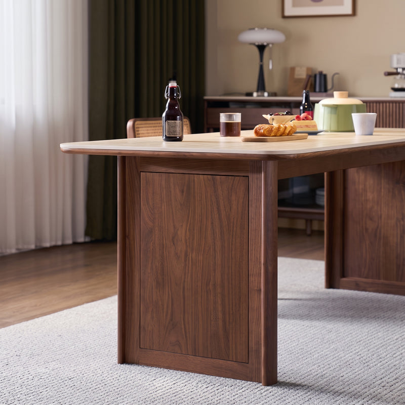 Koren Sintered Stone Dining Table (Blockboard veneer)