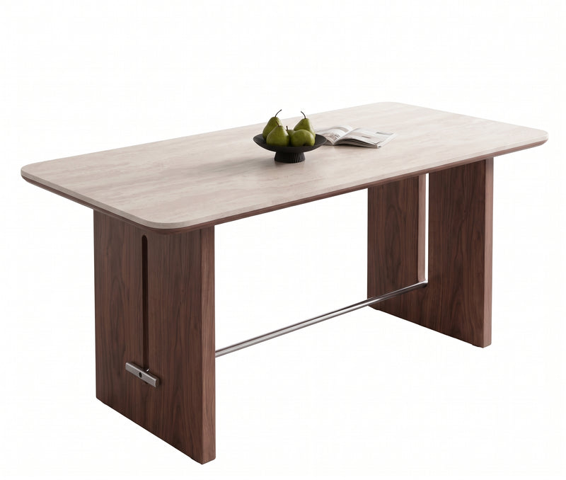 Kestrel Sintered Stone Dining Table (Blockboard+Stainless Steel Tie Rod)