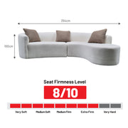 Nevada Curved Sofa, Fabric - Novena Furniture Singapore