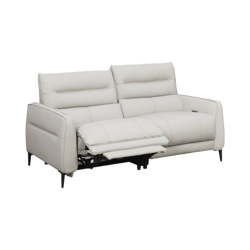 Oliver 2.5 Seater Electric Incliner Sofa, Half Leather