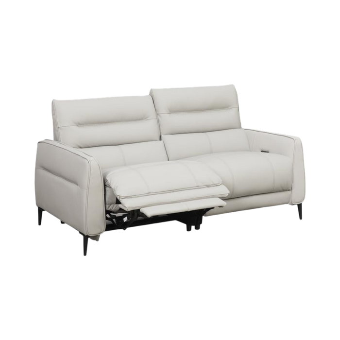 Oliver 2 Seater Electric Recliner Sofa, Half Leather