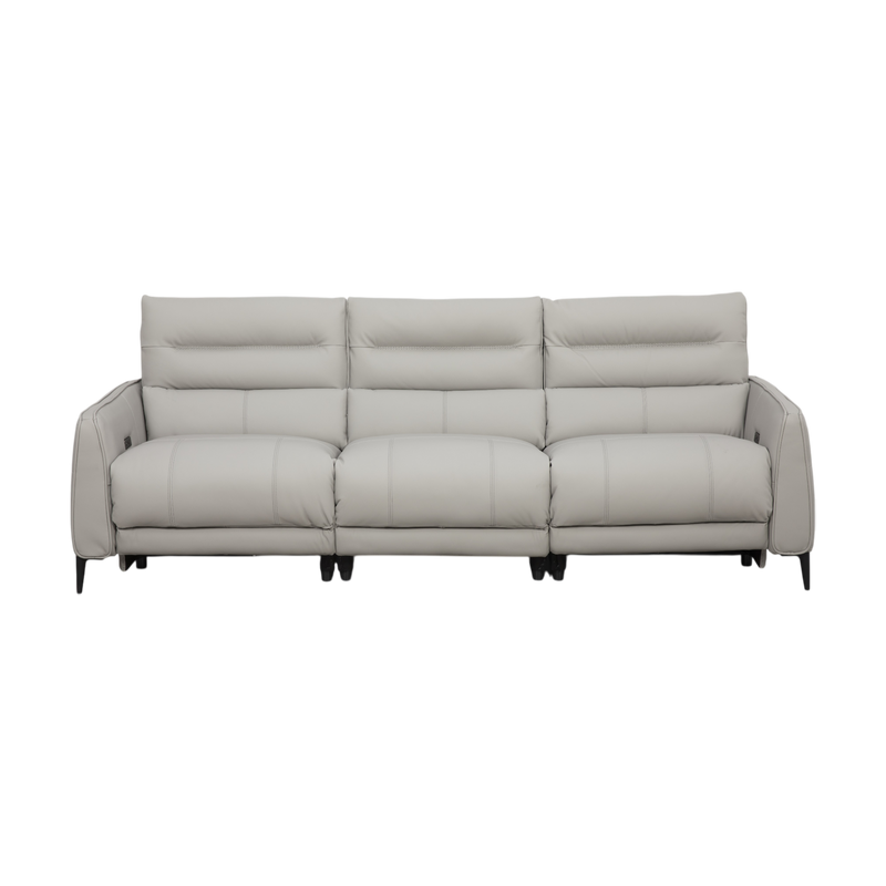 Oliver 3.5 Seater Electric Recliner Sofa, Half Leather