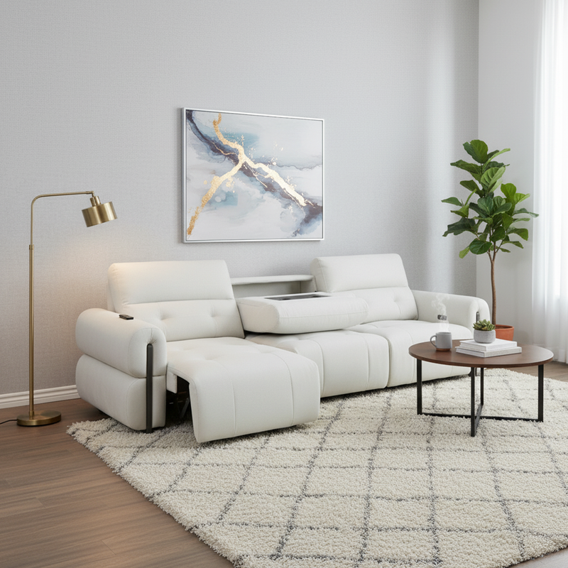 Ophelia 3.5 Seater Elec-Recliner Sofa, Fabric