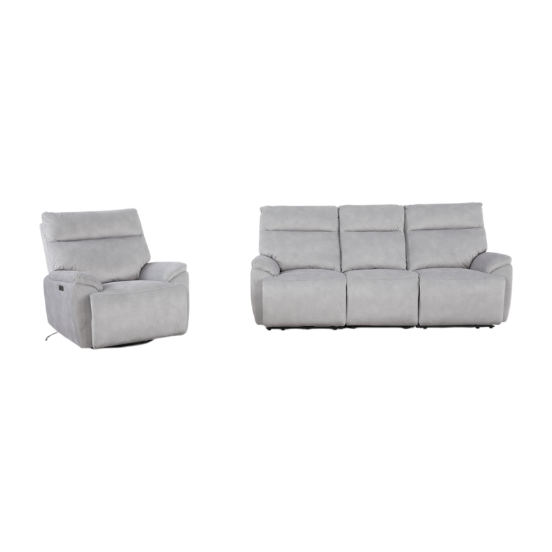 Oslo 3 Seater Electric Recliner Sofa, Fabric
