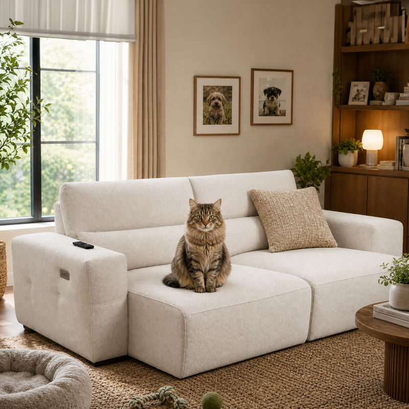 Oscar 2.5 Seater Electric Slider Sofa, Fabric