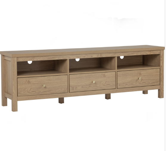 Oxford II 1.8m TV Cabinet, Wood - Oak - Novena Furniture Singapore