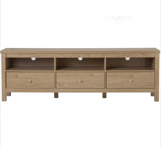 Oxford II 1.8m TV Cabinet, Wood - Oak - Novena Furniture Singapore