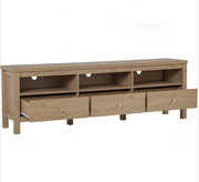 Oxford II 1.8m TV Cabinet, Wood - Oak - Novena Furniture Singapore