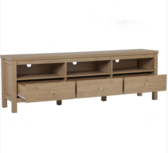 Oxford II 1.8m TV Cabinet, Wood - Oak - Novena Furniture Singapore