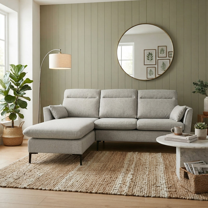 Reina L-Shaped Sofa, Fabric