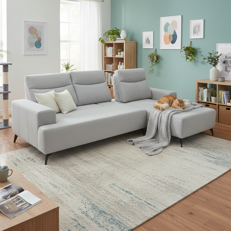 Ruby L-shaped Sofa, Water Resistant Fabric