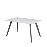 Sally II 1.4M Dining Table - Sintered Stone - Matte Grey/ White - Novena Furniture Singapore