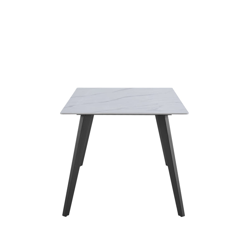 Sally II 1.4M Dining Table - Sintered Stone - Matte Grey/ White - Novena Furniture Singapore