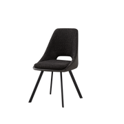 Sasha  Dining Chair, Grey - Fabric/PU - Novena Furniture Singapore