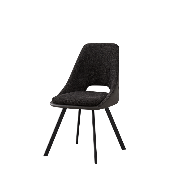 Sasha  Dining Chair, Grey - Fabric/PU - Novena Furniture Singapore