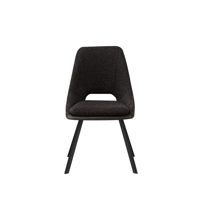 Sasha  Dining Chair, Grey - Fabric/PU - Novena Furniture Singapore