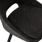 Sasha  Dining Chair, Grey - Fabric/PU - Novena Furniture Singapore