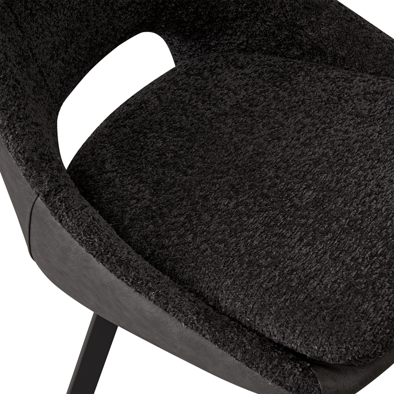 Sasha  Dining Chair, Grey - Fabric/PU - Novena Furniture Singapore