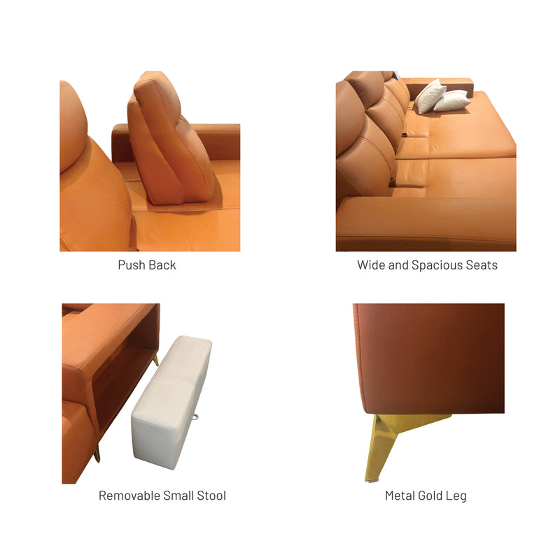Suzi L-Shaped Sofa, Water Repellent Fabric - Novena Furniture Singapore