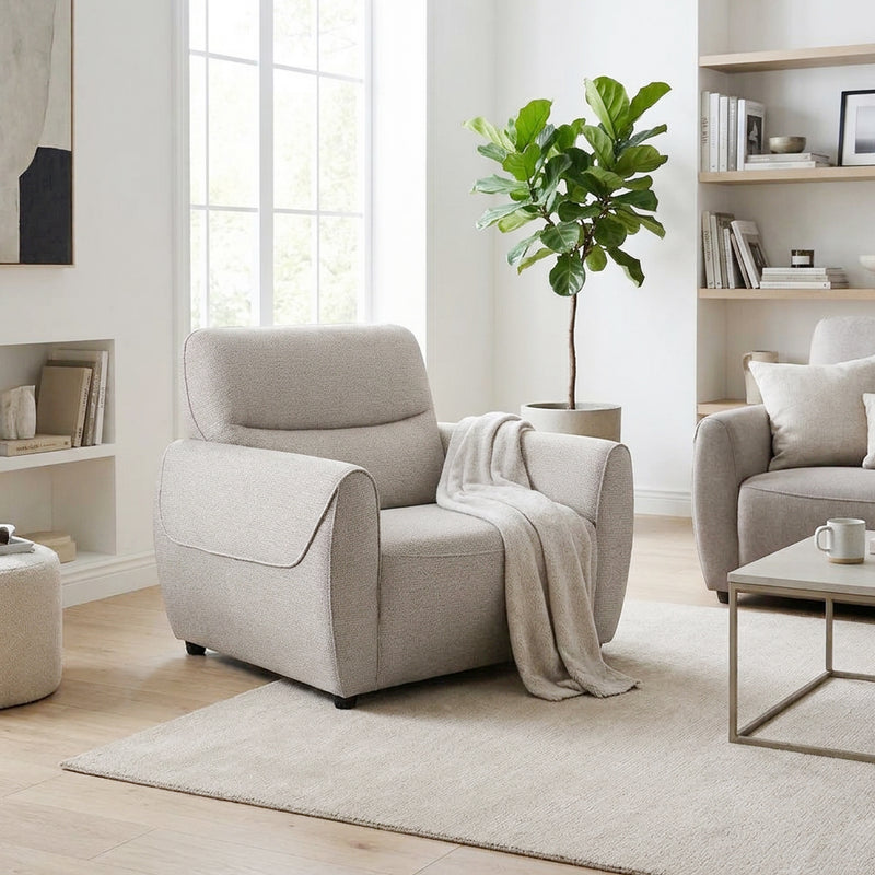 Taro 1 Seater Sofa, Water Resistant Fabric