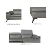 Venetta L-Shaped Sofa, Half Leather - Novena Furniture Singapore