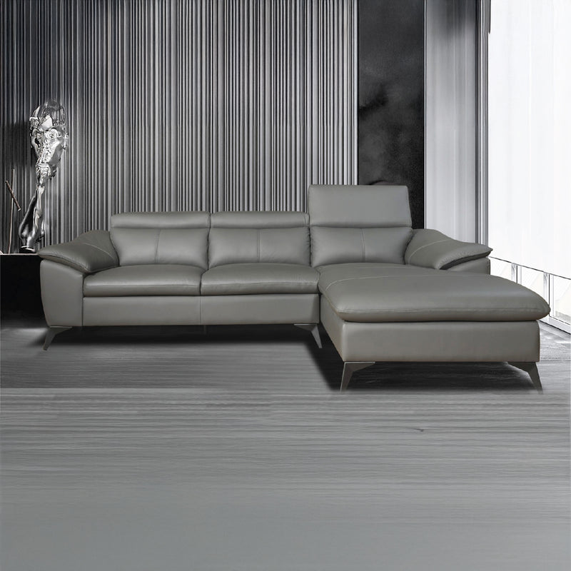 Venetta L-Shaped Sofa, Half Leather - Novena Furniture Singapore