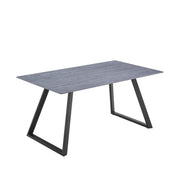 Vitto 1.6M Dining Table - Sintered Stone - Matte Roma Grey - Novena Furniture Singapore