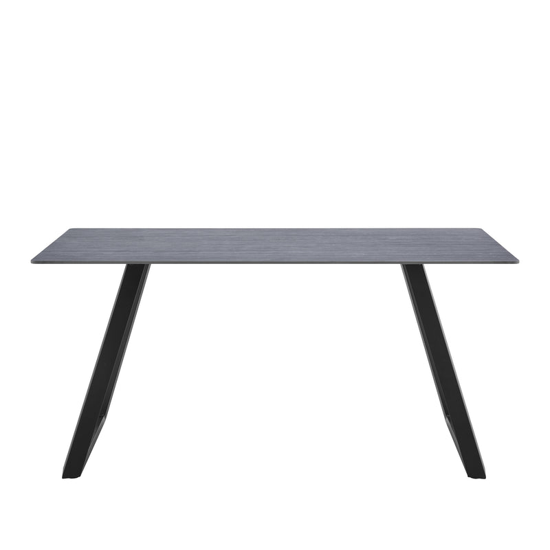 Vitto 1.6M Dining Table - Sintered Stone - Matte Roma Grey - Novena Furniture Singapore