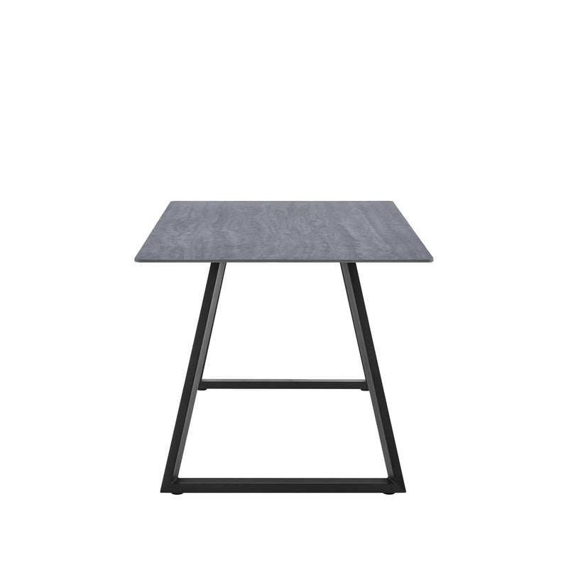 Vitto 1.6M Dining Table - Sintered Stone - Matte Roma Grey - Novena Furniture Singapore