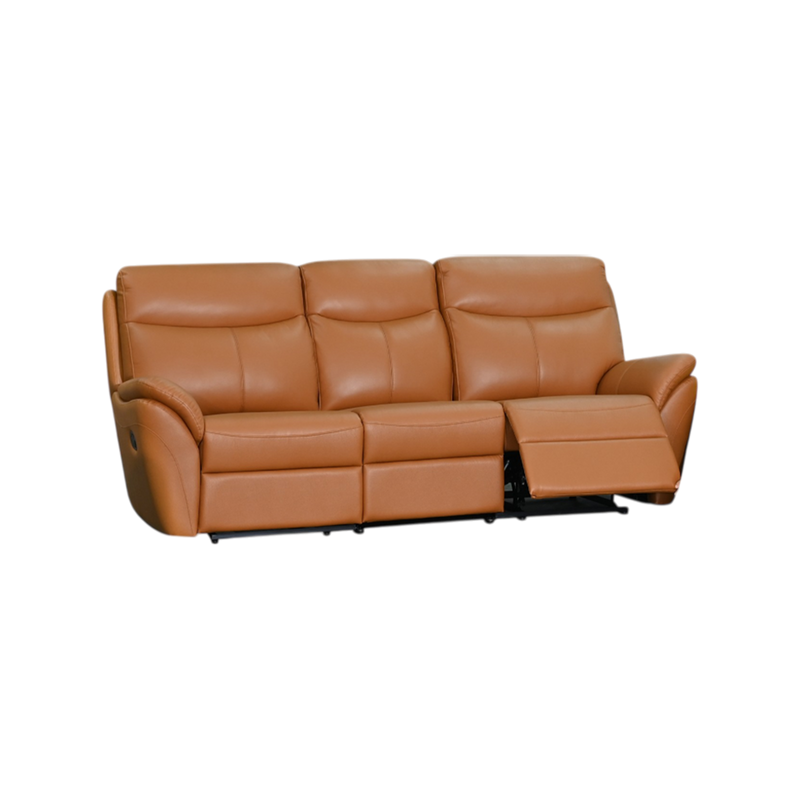 Voleta 3 Seater Recliner Sofa, Half Leather