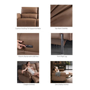 Rachelle 3 Seater Electric Incliner Sofa, Genuine Cowhide Leather - Novena Furniture Singapore
