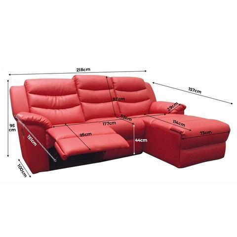 Normand 2l L Shape Recliner Sofa