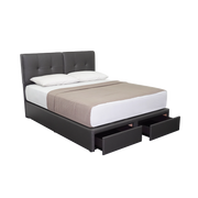 Kanuv 12" Bed Frame with 2 Drawers - Novena Furniture Singapore