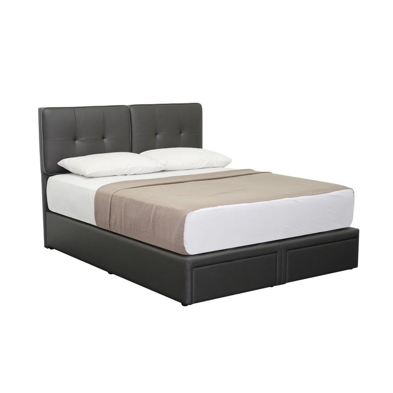 Kanuv 12" Bed Frame with 2 Drawers - Novena Furniture Singapore