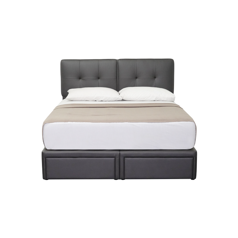 Kanuv 12" Bed Frame with 2 Drawers - Novena Furniture Singapore