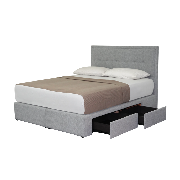 Sherry Bed Frame with 2 Side Drawers - Novena Furniture Singapore