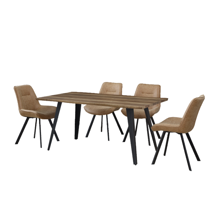 Mason 1.6M Dining Set (Includes 4 Cabin Dining Chairs!) - Novena Furniture Singapore