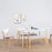 Aimon 1.5m Dining Table, Wood - Natural/White - Novena Furniture Singapore