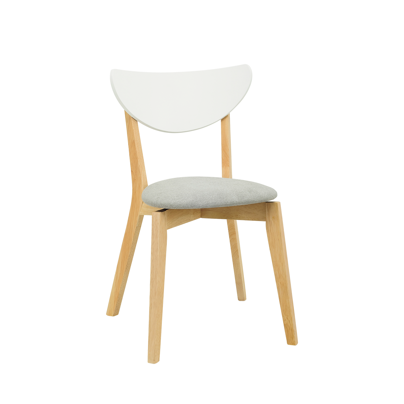 Alice Dining Chair, Wood Natural/ White Novena Furniture Singapore