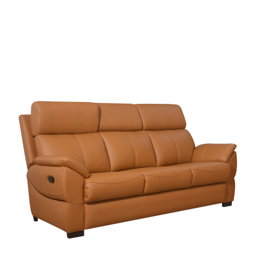 Amano 3 Seater Recliner Sofa, Half Leather - Novena Furniture Singapore