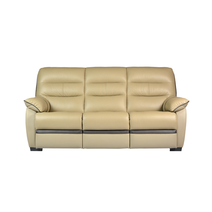 Apollos 3 Seater Sofa, Half Leather - Novena Furniture Singapore