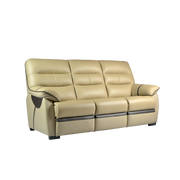 Apollos 3 Seater Sofa, Half Leather - Novena Furniture Singapore
