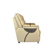 Apollos 3 Seater Sofa, Half Leather - Novena Furniture Singapore