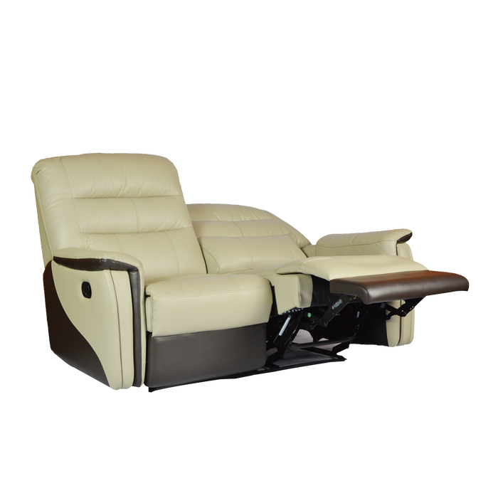Avim 2 Seater Recliner Sofa, Half Leather - Novena Furniture Singapore